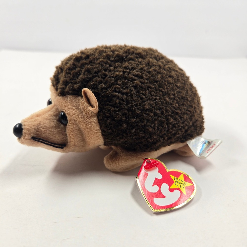 Ty Beanie Baby Prickles the Hedgehog 1998 Brown Plush Collectible 4220 NWT